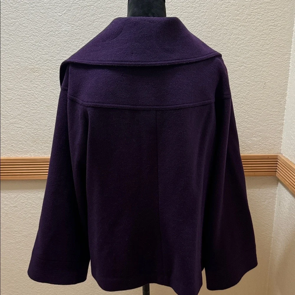 Alfani Purple Pea Coat Size L - Picture 6 of 8